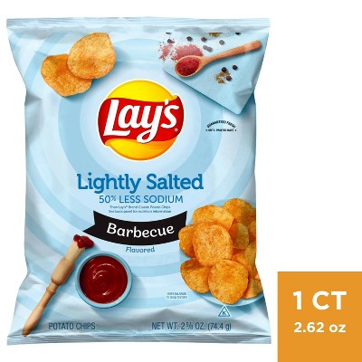 Lay's Lightly Salted Bbq - 2.62oz : Target