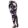 Women's Plus Size Printed Leggings - One Size Fits Most Plus - White Mark - 3 of 3