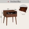 Modern Nightstand, Bedside Table With Drawer & Solid Wood Legs, Multifunctional Side Table With Storage Space For Bedroom Dorm Small Spaces - 4 of 4