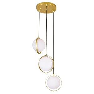 CWI Lighting Da Vinci 3 Light Multi Light Pendant With Brass Finish - 1 of 4