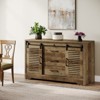 Tribesigns Farmhouse Buffet Cabinet with Storage, 47.24" Sideboard Cabinet with Sliding Louvered Doors and 3 Drawers - 2 of 4