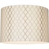 Springcrest Set of 2 Drum Lamp Shades Off-White Embroidered Medium 16" Top x 16" Bottom x 11" High Spider Harp and Finial Fitting - 3 of 4