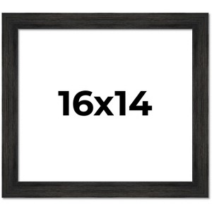 PosterPalooza | 16x14 Wide Barnwood Picture Frame, UV Acrylic, 6 Finishes - Grey, Brown, White, and Black - 1 of 4