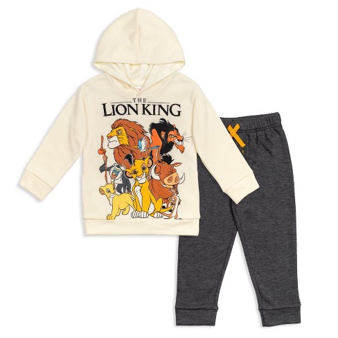 Disney Lion King Simba Nala Little Girls Pullover Fleece Hoodie and Leggings  Outfit Set Infant to Big Kid 