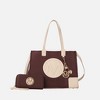 MKF Collection Louise Women’s Tote Bag and Wallet Set by Mia K- Coffee Ivory - 2 of 4