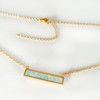 Clotth Stainless Steel Opal Pendant Necklace for Women | Geometric Opal Cubic Zirconia Delicate Choker |Opal Necklace with Appeal - 2 of 4