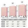 Kumasinova 20"24"28"Hardshell Luggage Sets,3Pcs Durable ABS Spinner Suitcase with TSA Lock,Airline-Approved Checked Travel Suitcases - 2 of 4