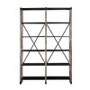 Boraam Veramonte 88" High 5 Tier Accent Bookshelf Whitewash/Black - 2 of 4
