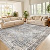 Vintage Area Rug Oriental Distressed Floor Mats with Non-Slip Backing - 2 of 4