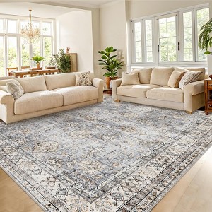 Washable Modern Stripe Area Rugs Contemporary Indoor Lightweight Low Pile Non Slip Carpet For Living Room Bedroom Soft Easy Care Floor Mat Home Decor - 1 of 4