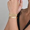 2pcs Gold Chain Link Bracelet, Stainless Steel Crystal Friendship Bracelets Bangle,Watch Band Chains Wristband - 4 of 4