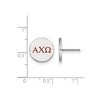 Black Bow Jewelry Sterling Silver Alpha Chi Omega Greek Life Stud Earrings - 2 of 3