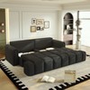 GDFStudio Henton Wood and Fabric Upholstered 3-in-1 Convertible Sofa with Deep Seat - 4 of 4