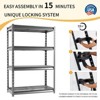 Atlas Shelving 4-Tier 48"x24"x72" Heavy Duty Garage Shelving Unit Load 12000lbs Gray Vein: Steel, Adjustable & Fixed Shelves - 2 of 4