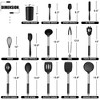 Itopfox 14-Piece Silicone Cooking Utensil Set with Holder, Spatula, Ladle, Spoon, Tong for Nonstick Cookware, Heat Resistant & Stainless Steel Handle - 2 of 4