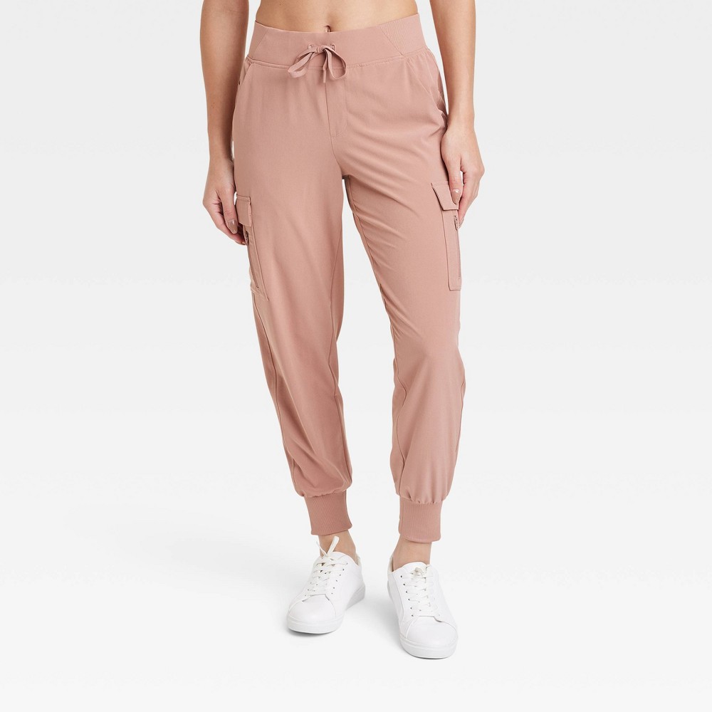 Women's Stretch Woven Cargo Pants 27" - All in Motion™ Clay Pink M
