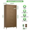 SUXXAN 8 Doors Metal Lockers for Employees School Office Gym Home Storage,15.75" D x 23.62" W x 72" H,Assembly Required - 4 of 4