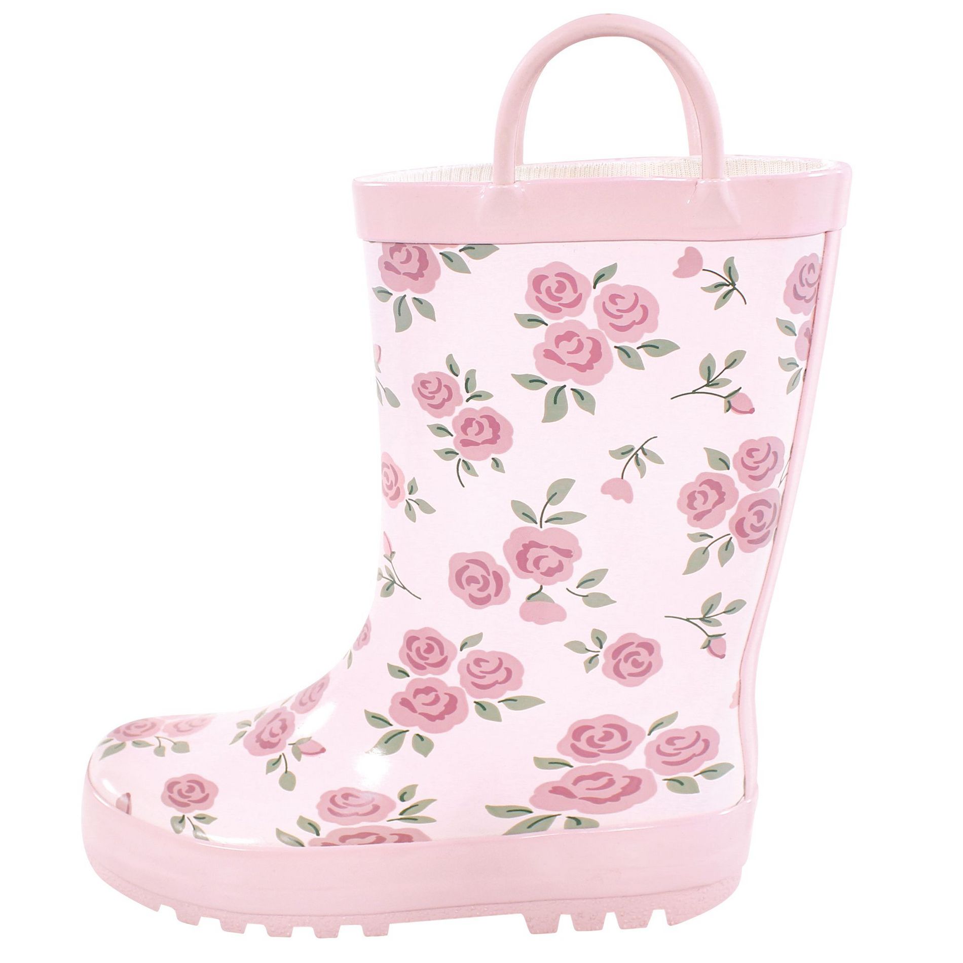Hudson Baby Girls Rain Boots, Mauve Ditsy Rose