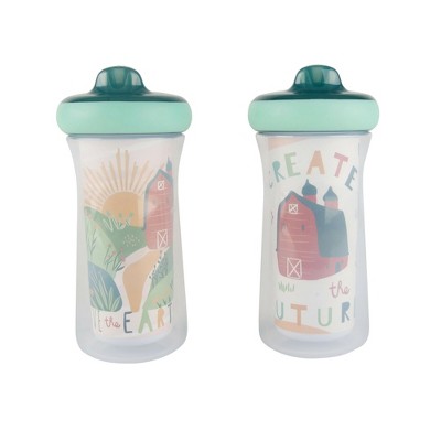 Image of The First Years 9oz Insulated Portable Sippy Cups - 2pk - New Deco