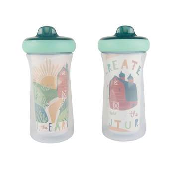 The First Years 9oz Insulated Portable Sippy Cups - 2pk - New Deco