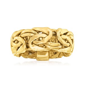 Ross-Simons 18kt Yellow Gold Over Sterling Silver Large Byzantine Ring - 1 of 4