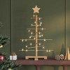 vidaXL Wooden Christmas Tree with Stand Brown 29.5" bamboo - 2 of 4