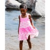 Deux par Deux Girl Printed Terry Beach Dress Pink and White - 2 of 4