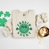 Simply Sage Market Women's Graphic Sweatshirt Feeling Lucky Checkered Smiley Face - 3 of 3