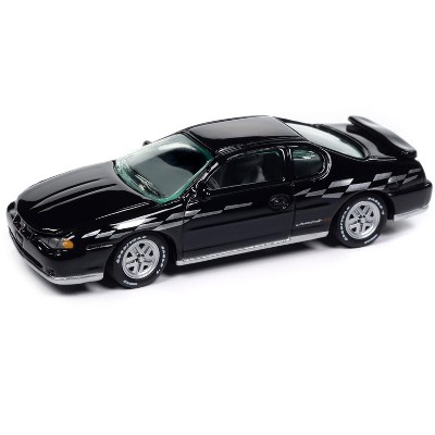 2001 Chevrolet Monte Carlo SS Black with Silver Graphics "Classic Gold Collection" 1/64 Diecast Model Cars by Johnny Lightning