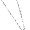 Pompeii3 Men's Polished Steel Clasp Single Tone Rectangle 4mm Flexible Link  22" Chain - 2 of 3