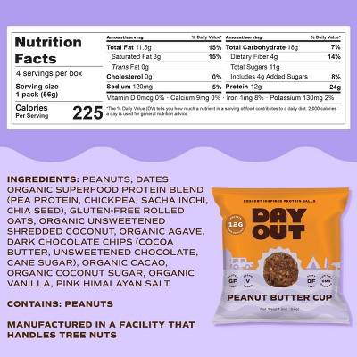Day Out Peanut Butter Cup Protein Balls Multipack - 12g Protein - 8oz