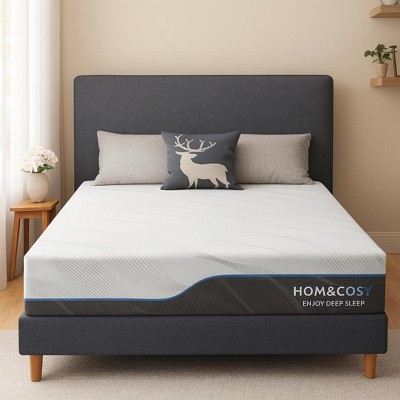 Dyonery Firm Flippable Mattress, Medium Firm - Firm Dual Sided Gel Memory Foam Mattress for Back Pain Relief, CertiPUR-US