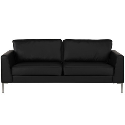 BRIDGEPORT Monroe Sofa, Black Faux Leather