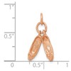 Black Bow Jewelry 14k Rose Gold 3D Moveable Ballet Slippers Charm - 4 of 4