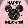 Girls' - Disney - Mickey's Spiderweb Design Shirt Tail Raglan Graphic T-shirt - 2 of 4