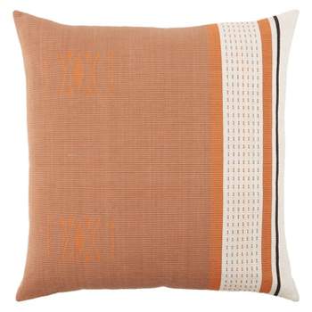 22"x22" Oversize Parvati Geometric Poly Filled Square Throw Pillow Mauve/Terracotta - Jaipur Living