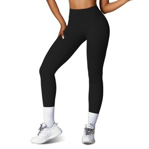 NPolar Women's High Waist Workout Leggings with 25In Inseam No Front Seam - 1 of 4