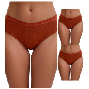 INSPIRE CHIC Women's High Waisted Butt Lifter Briefs Tummy Control Underwear, Available in Plus Size 3 Packs - 1 of 4