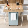 Portable Kitchen Island Cart, Collapsible with Pull-Out Tray, Towel Bar, Drawer, Multi-Room Use - 2 of 4
