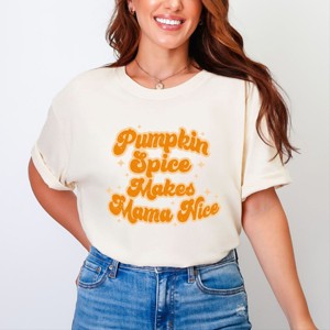 Simply Sage Market Pumpkin Spice Makes Mama Nice Garment Dyed Tee - 1 of 4