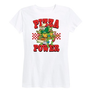 Women's - Teenage Mutant Ninja Turtles - Pizza Power Short Sleeve Graphic T-Shirt - 1 of 4