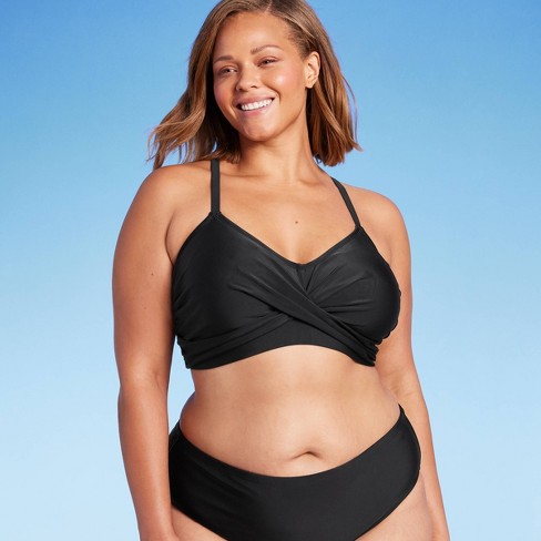 Women's Twist-front Bikini Top - Kona Sol™ - Black : Target