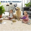 Acekool Floral Area Rug Machine Washable Pearl Velvet Low-Pile Non-Slip Carpet for Living Room Bedroom - 4 of 4
