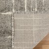 Gertmenian Ultimate Shag Malia Dark Gray Ivory Modern Abstract Lines Livingroom Bedroom Dining Super Plush Shag Indoor Area Rug, 9x13 - 4 of 4