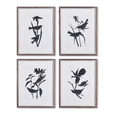Plum & Post Bird Silhouette Prints Set of 4