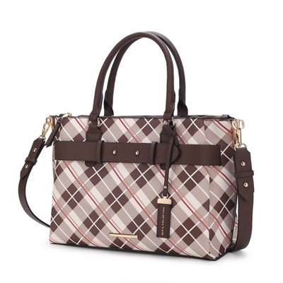 MKF Collection Vivian Plaid Women’s Satchel Bag by Mia K
