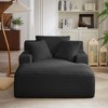 ORRD Oversized Chaise Lounge Chair Indoor, Corduroy Upholstered Modern Sofa Couch, No-Assembly Comfy Sleeper for Living Room & Office - 3 of 4