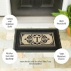 Evergreen Cambridge Chic Letter T Monogram Burlap Sassafras Indoor Outdoor Switch Doormat1'10"x10"Brown - 2 of 4