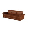 TiramisuBest 93.7" King Chesterfield Sofa Bed Faux Leather Sofa Pull-Out Nailhead Trim Sofa Living Room - 2 of 4
