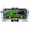 1970 Plymouth Barracuda Green with Black Hood and Stripes "Muscle Car Collection" 1/25 Diecast Model Car by New Ray - 3 of 3